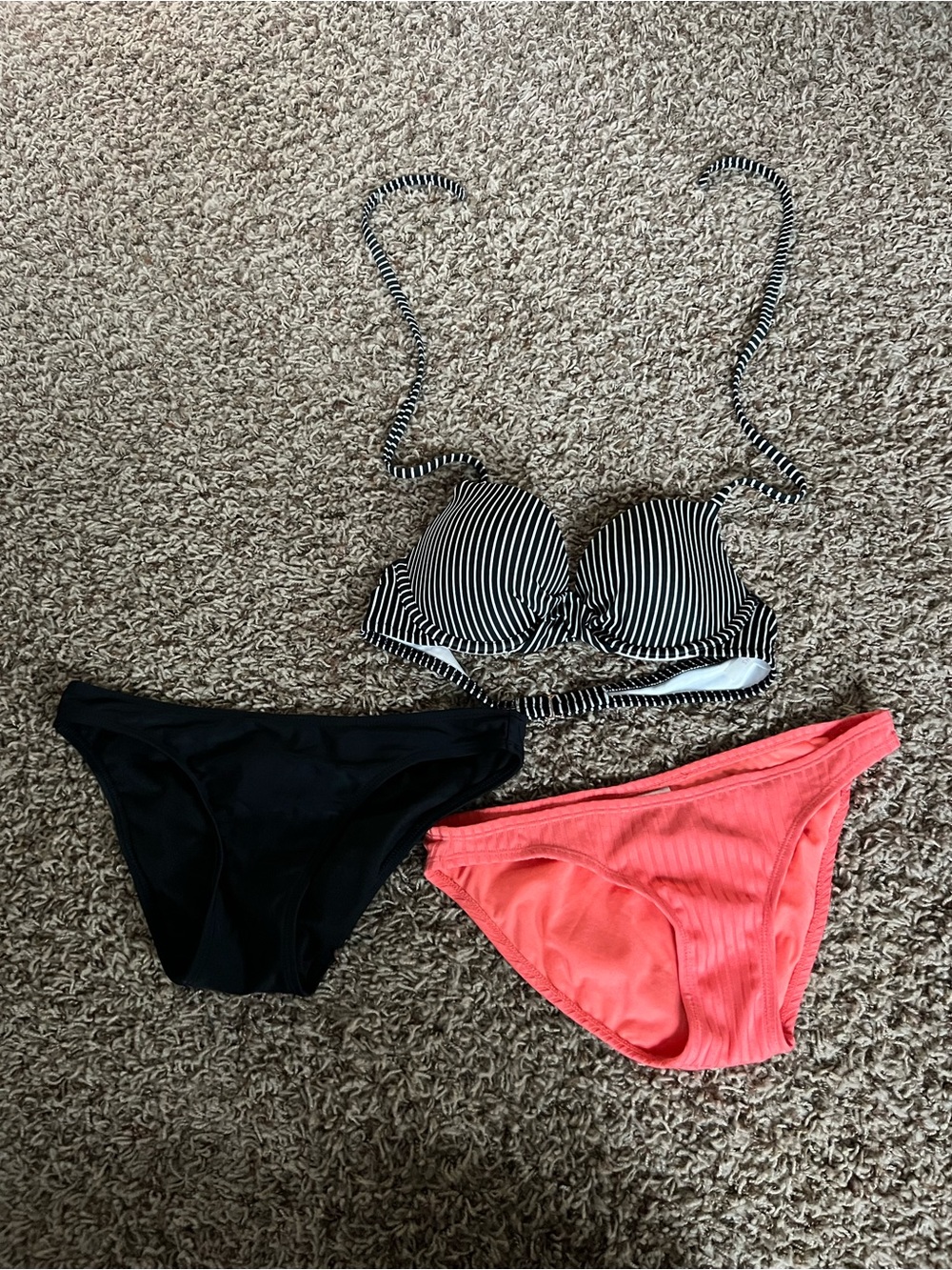 Xhilaration Black Swim Bottoms and top